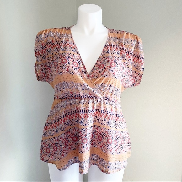 Forever 21 Tops - FOREVER 21 Flounce Floral Print Wrap Top